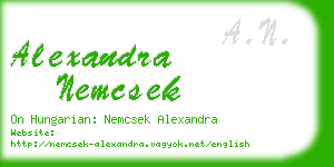 alexandra nemcsek business card